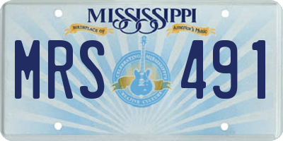 MS license plate MRS491