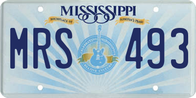 MS license plate MRS493