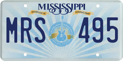 MS license plate MRS495