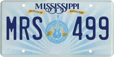 MS license plate MRS499