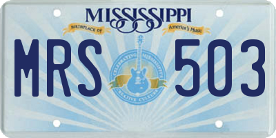MS license plate MRS503