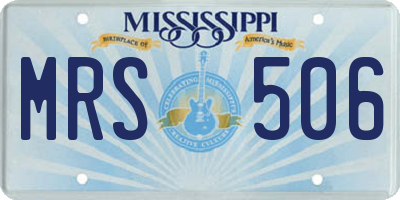 MS license plate MRS506