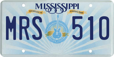 MS license plate MRS510