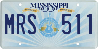 MS license plate MRS511