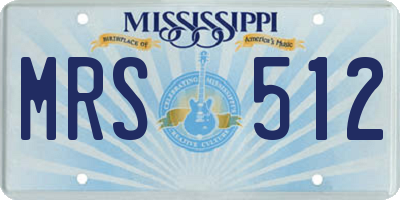 MS license plate MRS512
