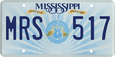 MS license plate MRS517