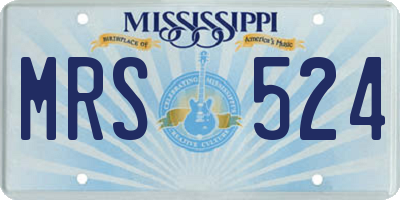 MS license plate MRS524