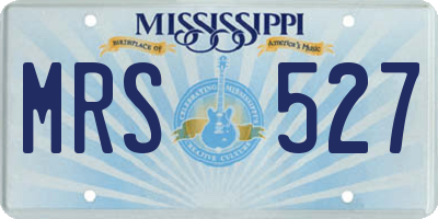 MS license plate MRS527