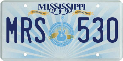 MS license plate MRS530