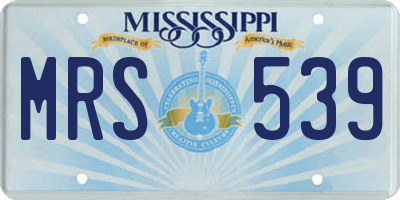 MS license plate MRS539