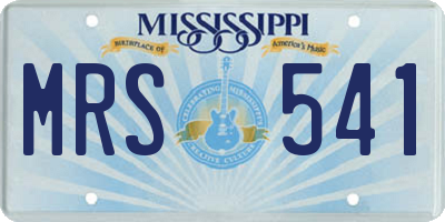 MS license plate MRS541