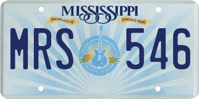 MS license plate MRS546