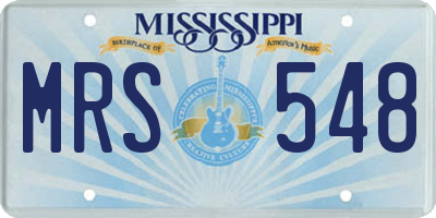 MS license plate MRS548