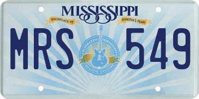 MS license plate MRS549