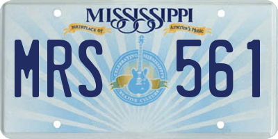 MS license plate MRS561