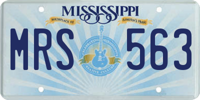 MS license plate MRS563