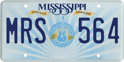 MS license plate MRS564