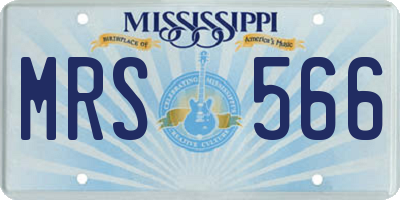 MS license plate MRS566