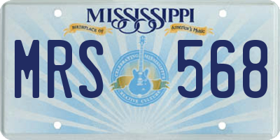MS license plate MRS568