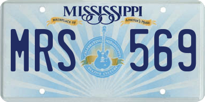 MS license plate MRS569