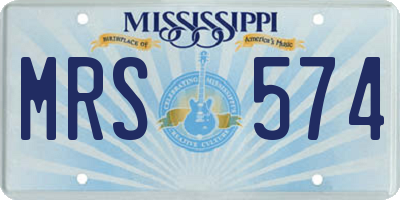 MS license plate MRS574