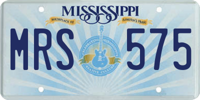 MS license plate MRS575