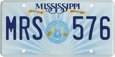 MS license plate MRS576