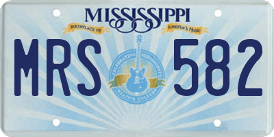 MS license plate MRS582