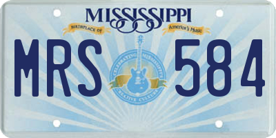 MS license plate MRS584