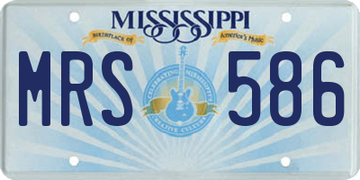 MS license plate MRS586