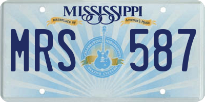 MS license plate MRS587
