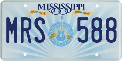 MS license plate MRS588