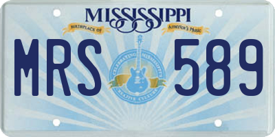 MS license plate MRS589