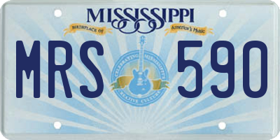 MS license plate MRS590