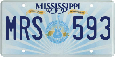 MS license plate MRS593