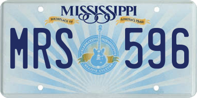 MS license plate MRS596