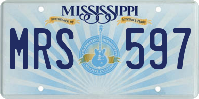 MS license plate MRS597