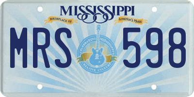 MS license plate MRS598