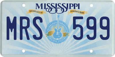 MS license plate MRS599