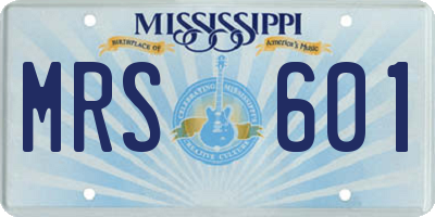 MS license plate MRS601