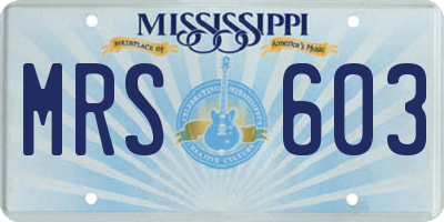 MS license plate MRS603