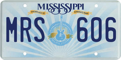MS license plate MRS606