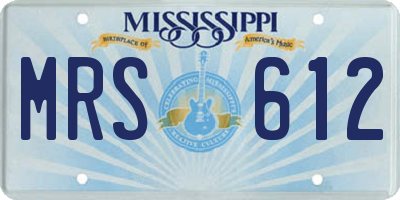 MS license plate MRS612