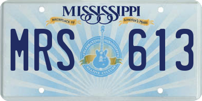 MS license plate MRS613