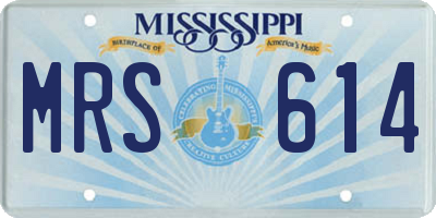 MS license plate MRS614