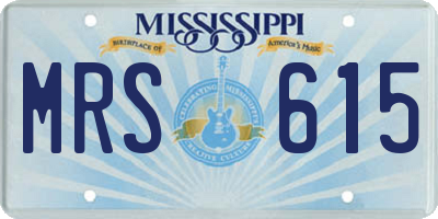 MS license plate MRS615