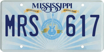 MS license plate MRS617