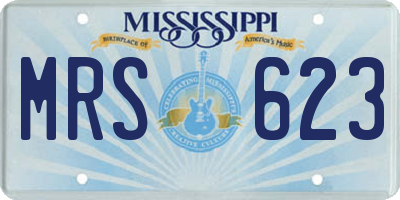 MS license plate MRS623