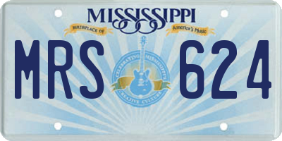 MS license plate MRS624