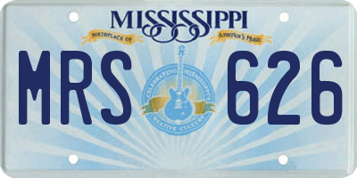 MS license plate MRS626